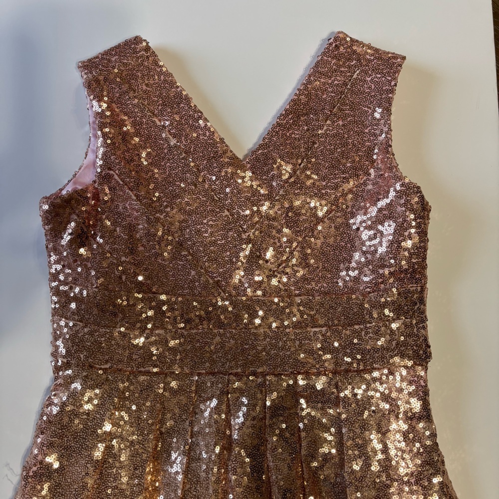 Girls treasure, kids rose gold dress size 12 - Picture 3 of 12